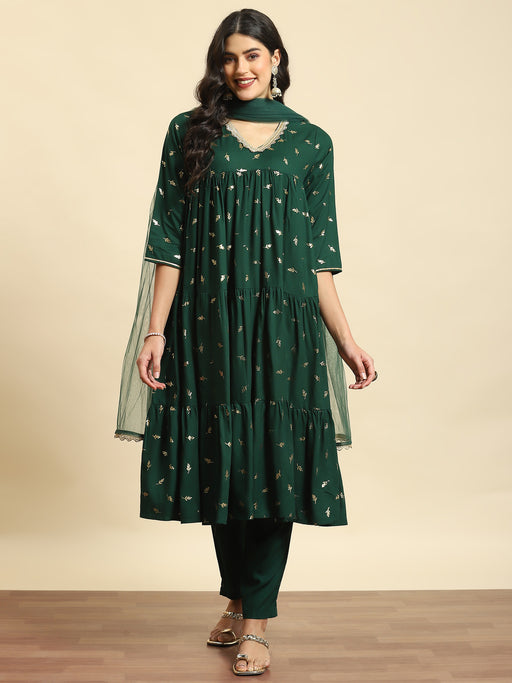 Indian Kurta Anarkali Kurtis Trouser Dupatta Set Pakistani Salwar Kameez  Dress | eBay